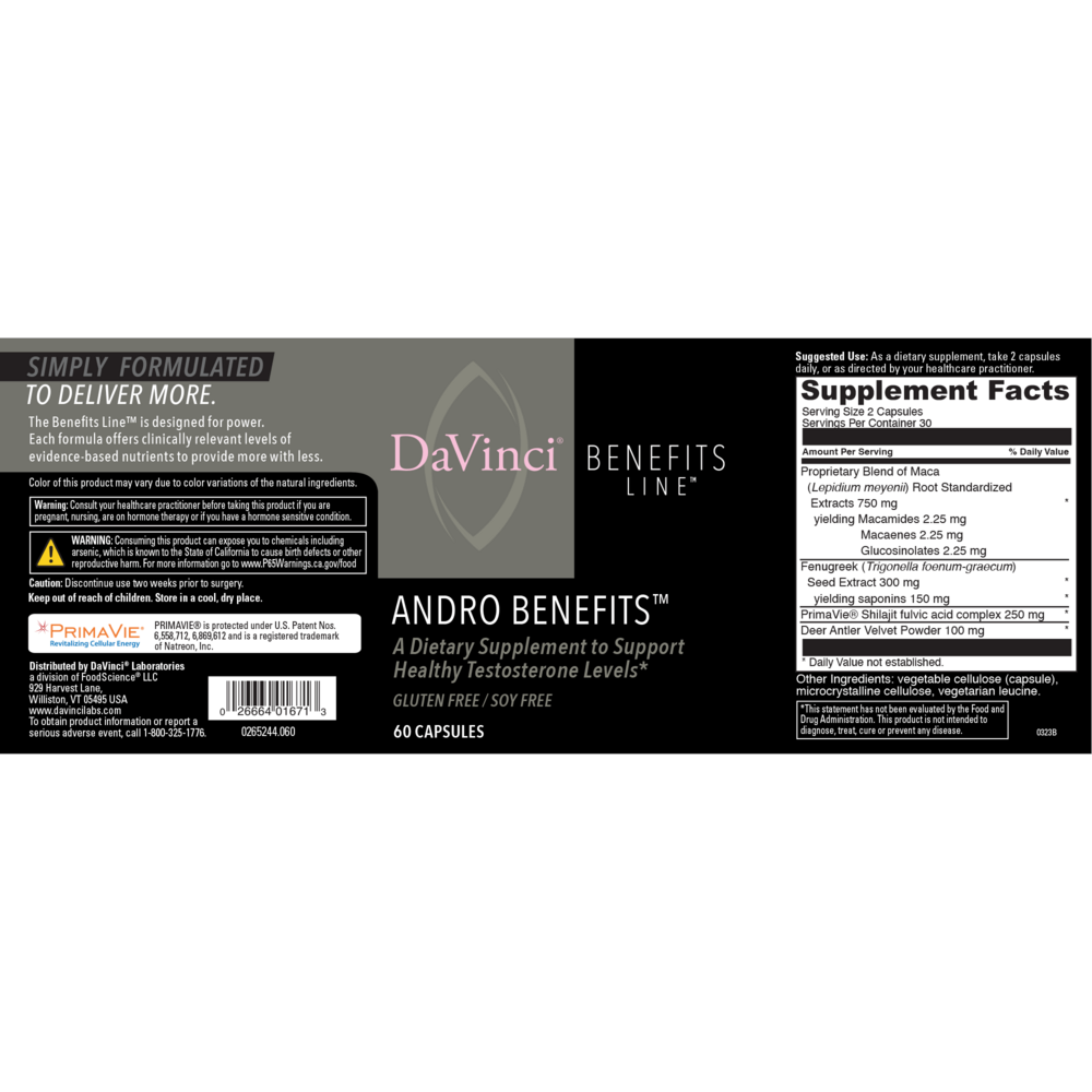 Andro Benefits (California Only)