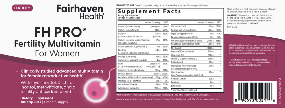FH PRO® Fertility Multivitamin for Women