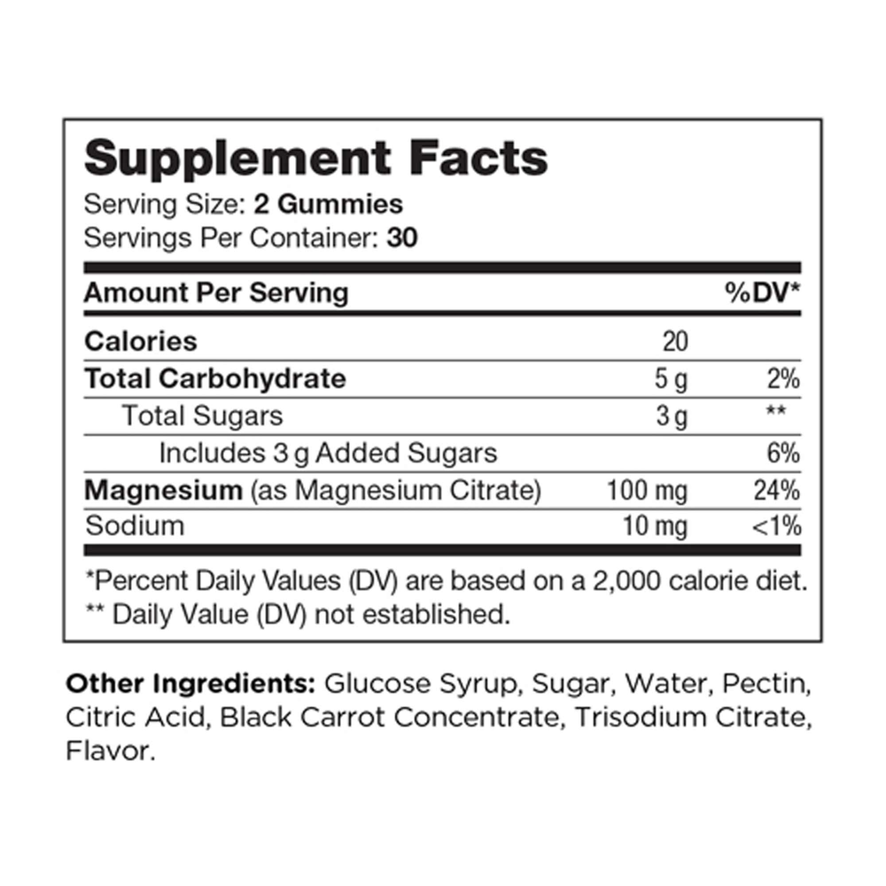 Magnesium Gummies, Raspberry Flavor