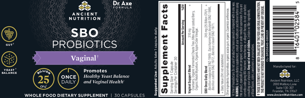 SBO Probiotics Vaginal