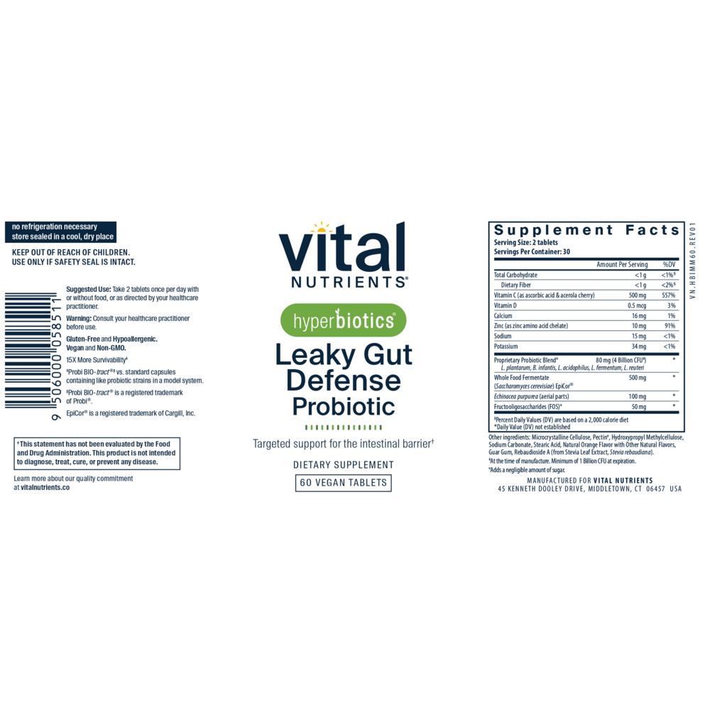 Hyperbiotics Leaky Gut Defense Probiotic