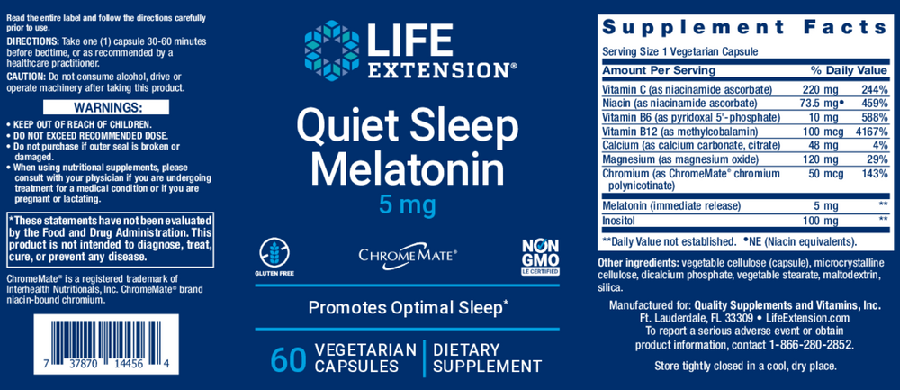 Natural Sleep Melatonin 5mg