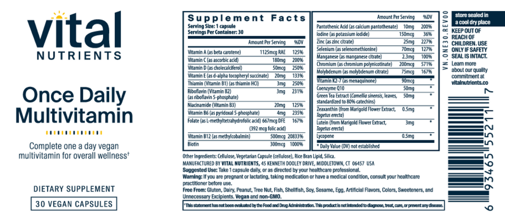 Once Daily Multivitamin