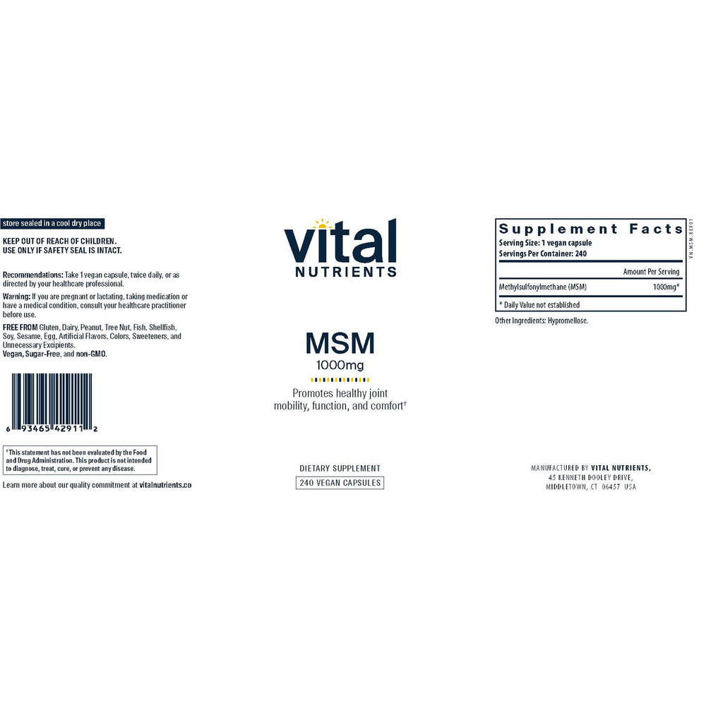 MSM 1000mg