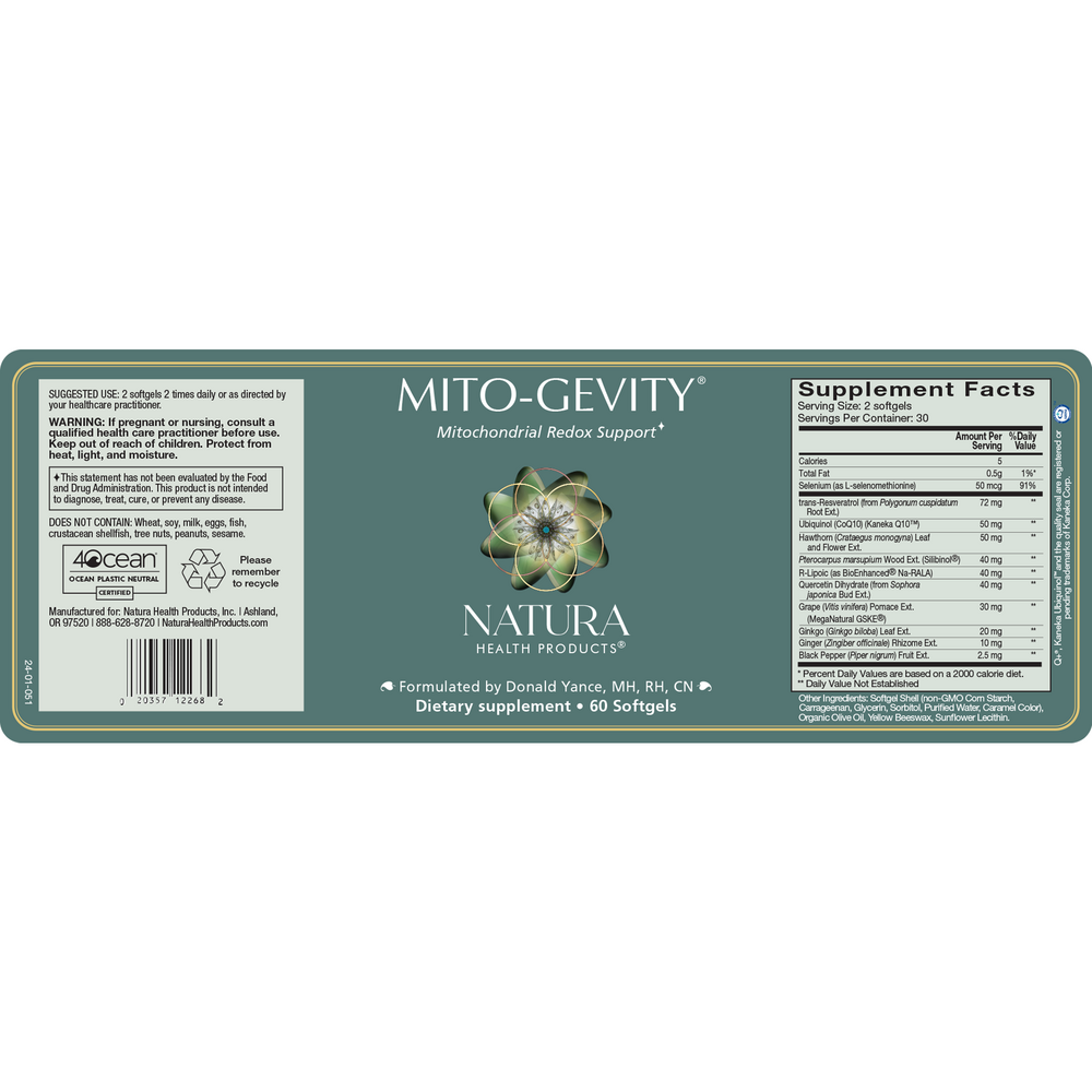 Mito-Gevity Mitochondrial Redox Support