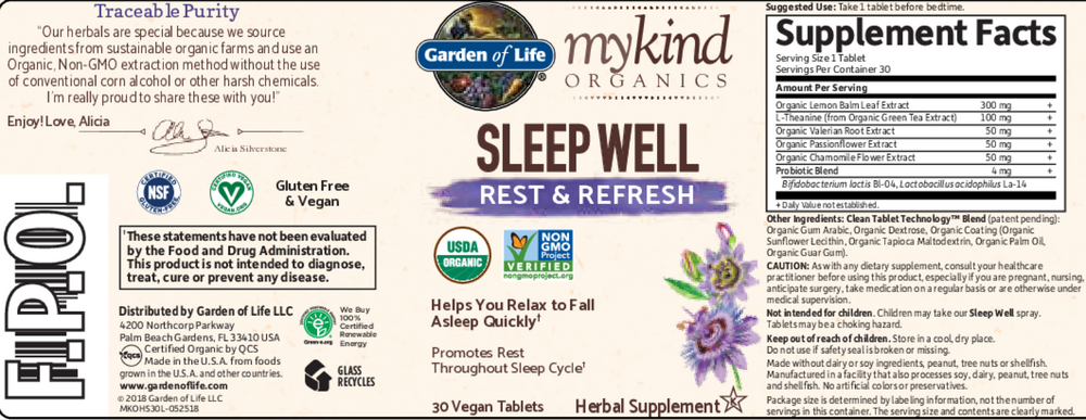 mykind Organics Herbal Sleep Well