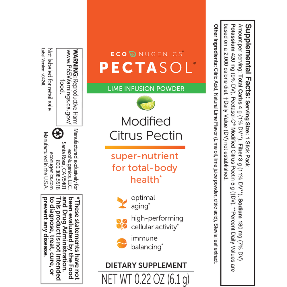 Econugenics Pectasol Lime Flavor Stick Packs (15ct)