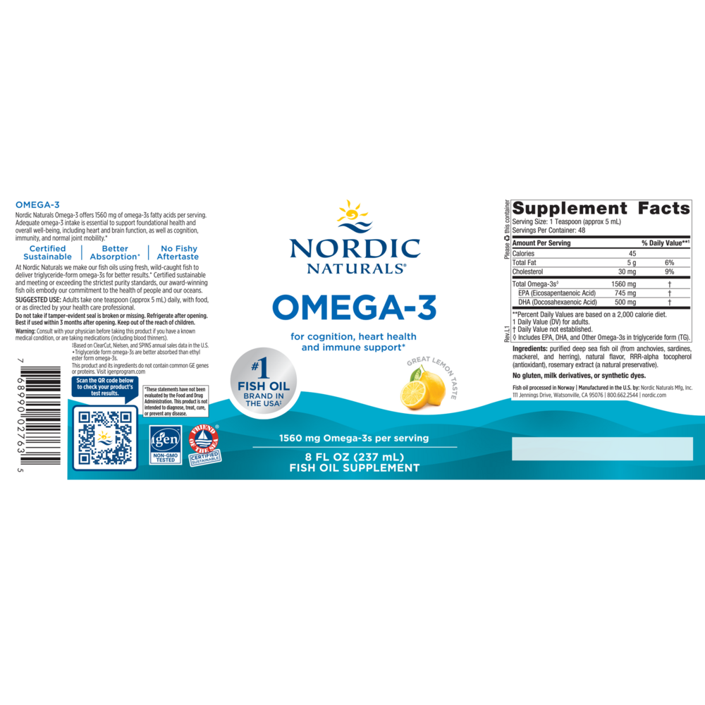 Omega-3, Formerly Arctic Omega (Lemon)