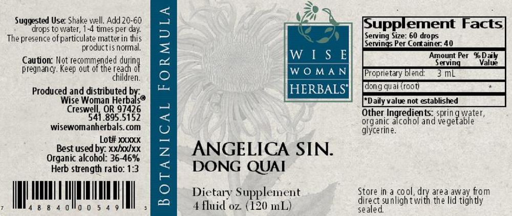 Angelica sinensis - dong quai
