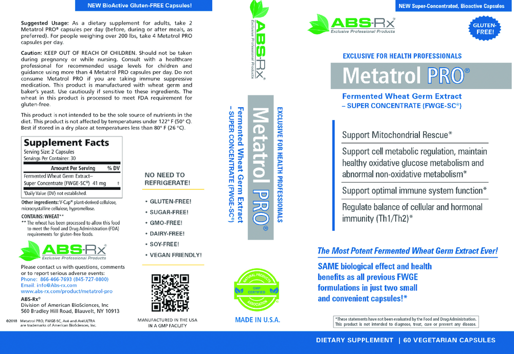 Metatrol Pro Fermented Wheat Germ Extract