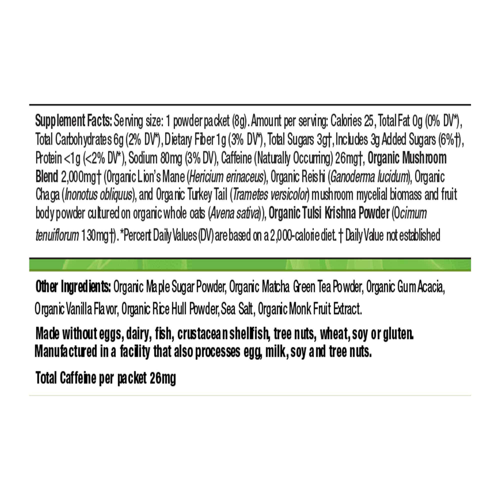 Mushroom Powered Matcha Latte