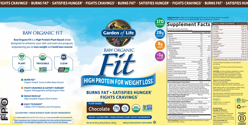 Raw Organic Fit Chocolate