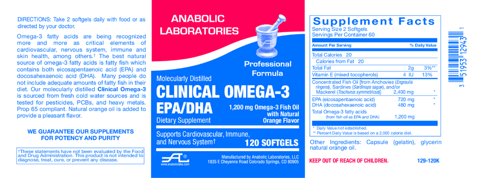 Clinical Omega-3 EPA/DHA