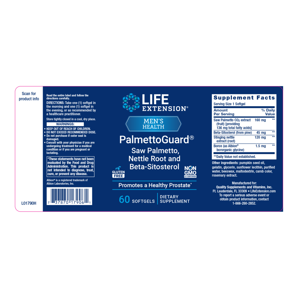Men's Health Palmettoguard SA Palmetto/Nettle Root/Beta Sitosterol