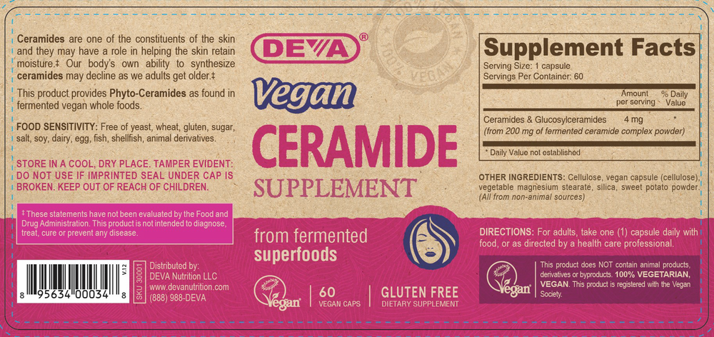 Vegan Ceramide Skin Supplement