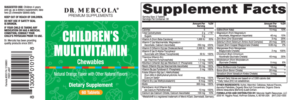 Childrens Chewable Multivitamins