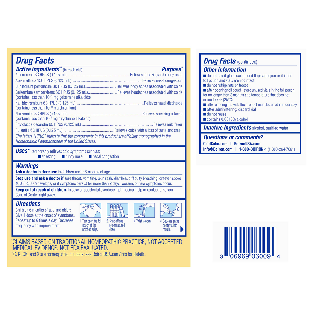 ColdCalm® Kids Liquid Doses