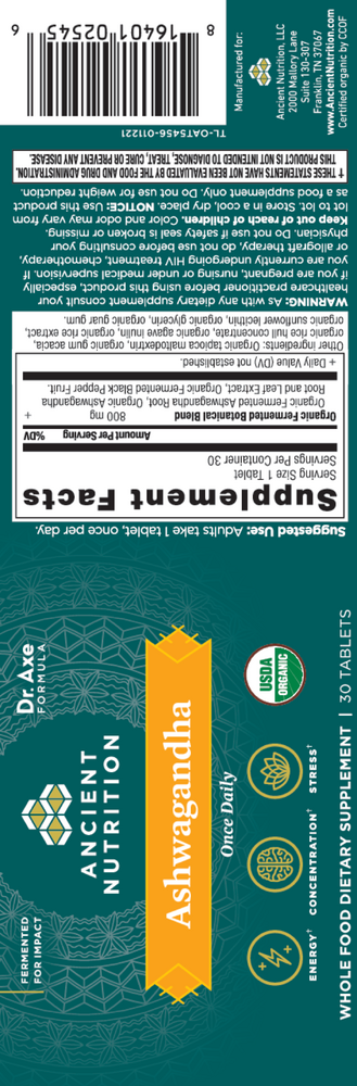 Organic Ashwagandha Tablet