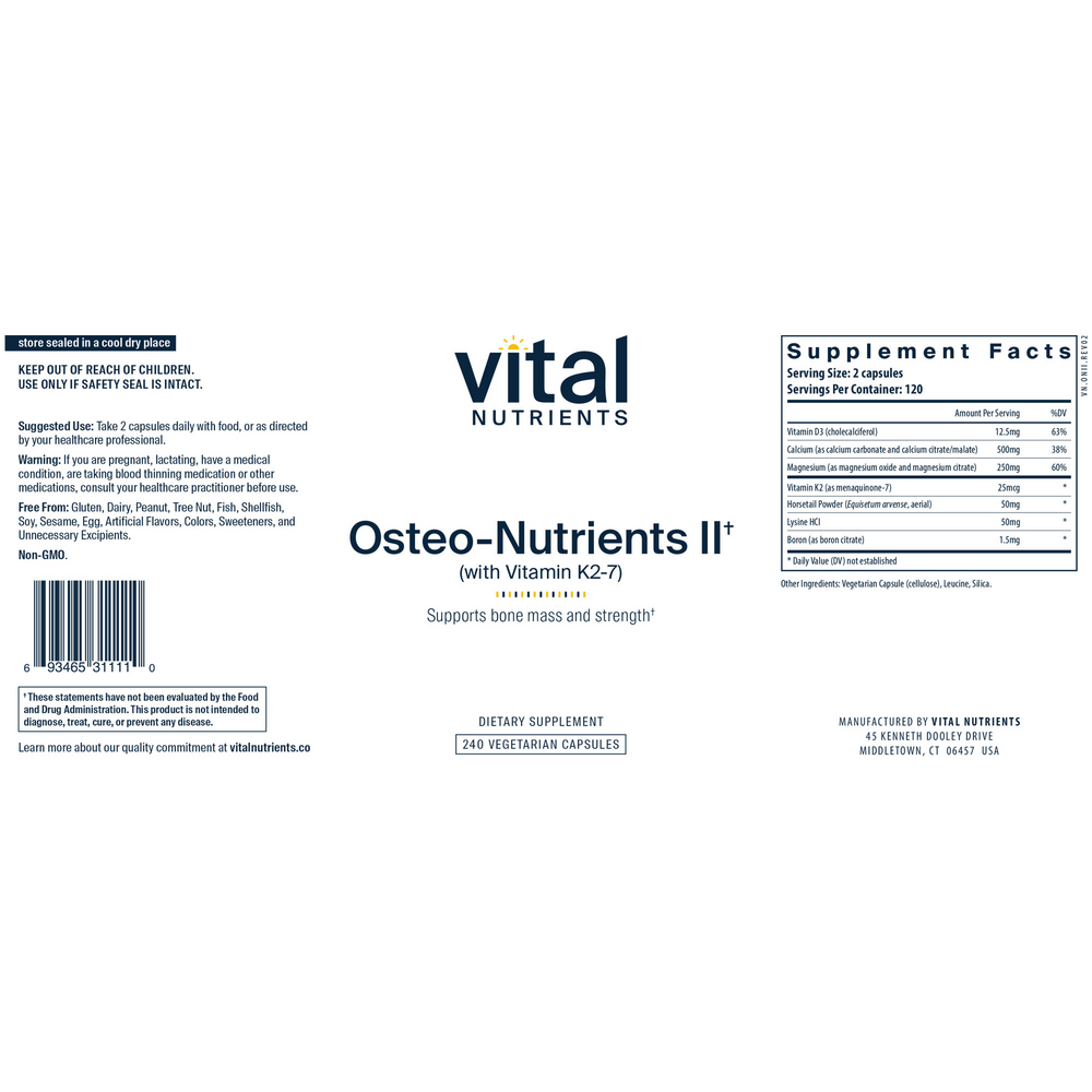 Osteo-Nutrients II w/ Vitamin K2-7