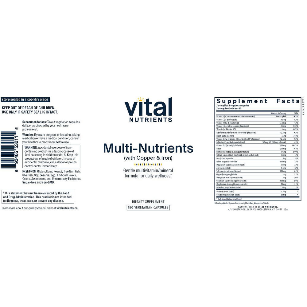 Multi-Nutrients 4 Citrate/Malate Formula (with Copper & Iron)