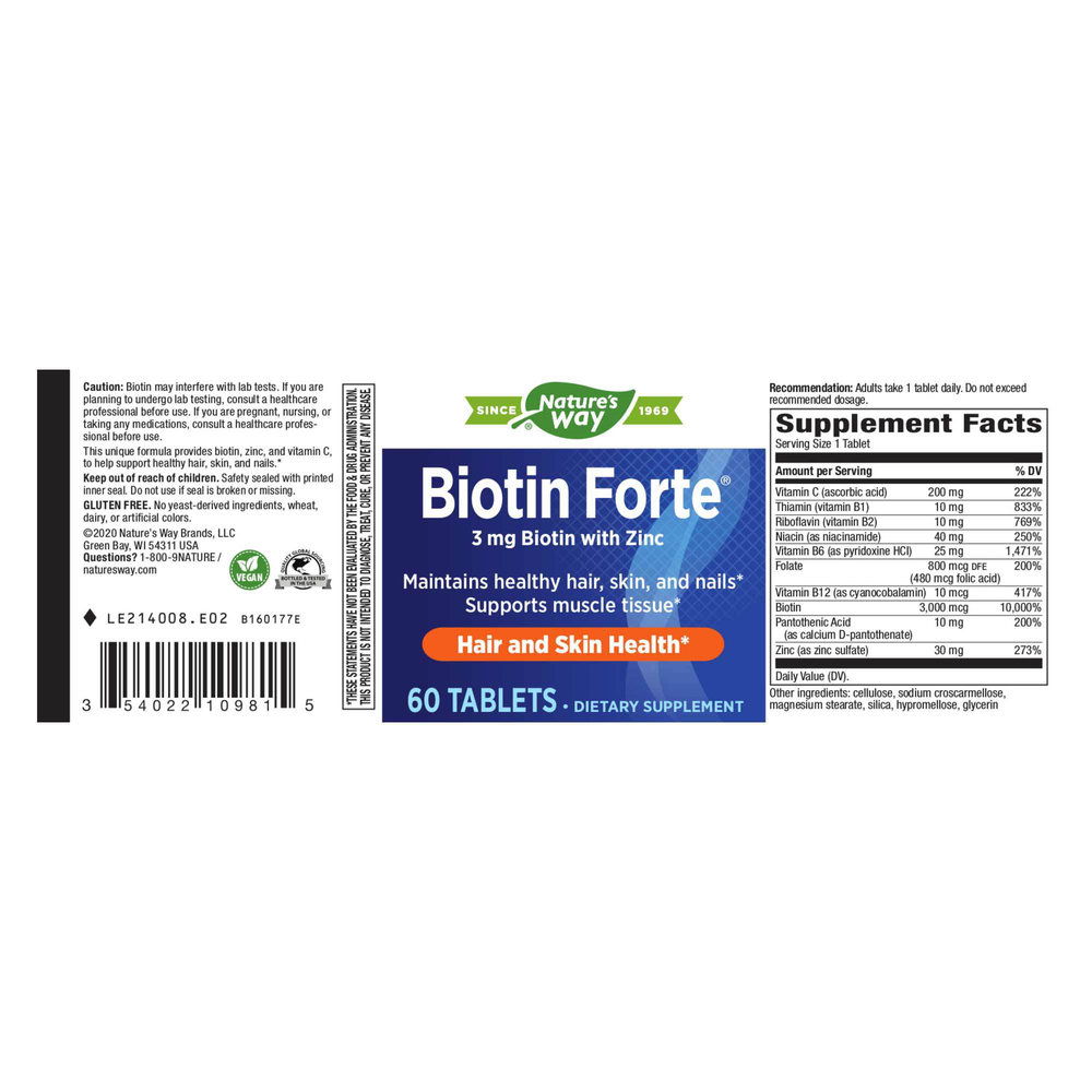 Biotin Forte® 3mg with Zinc