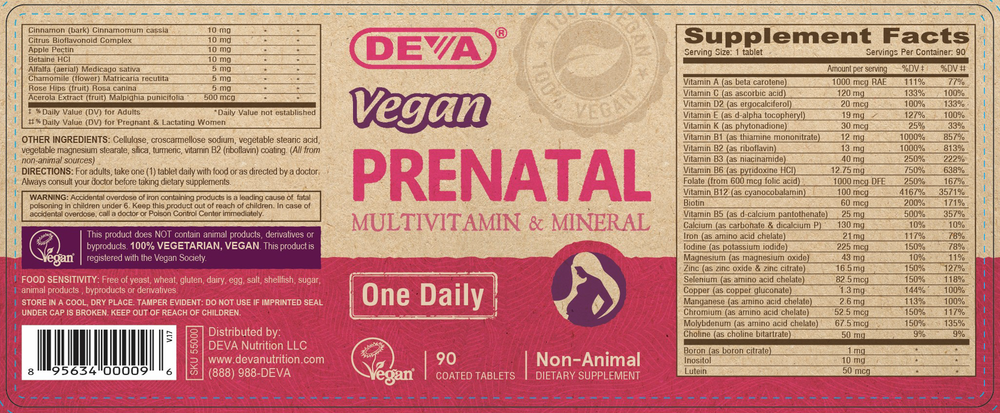 Vegan Prenatal Multivitamin