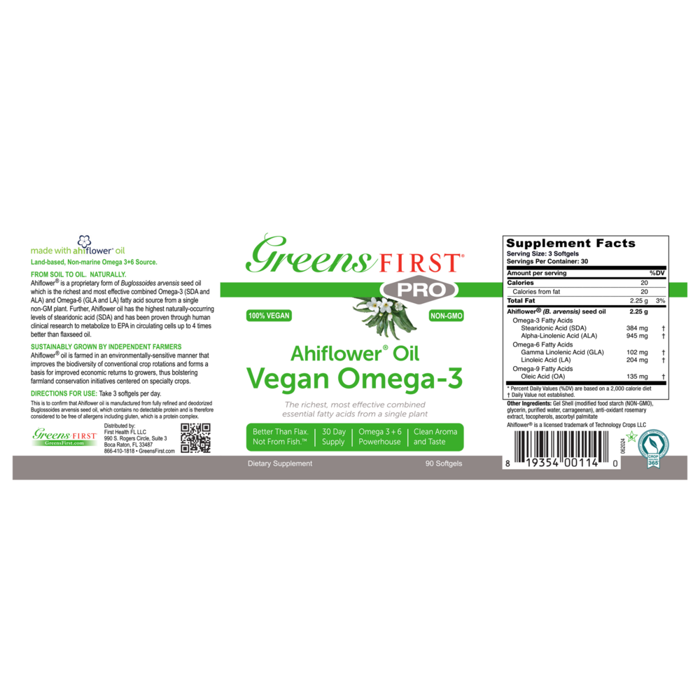 Greens First PRO Ahiflower Oil 90sg