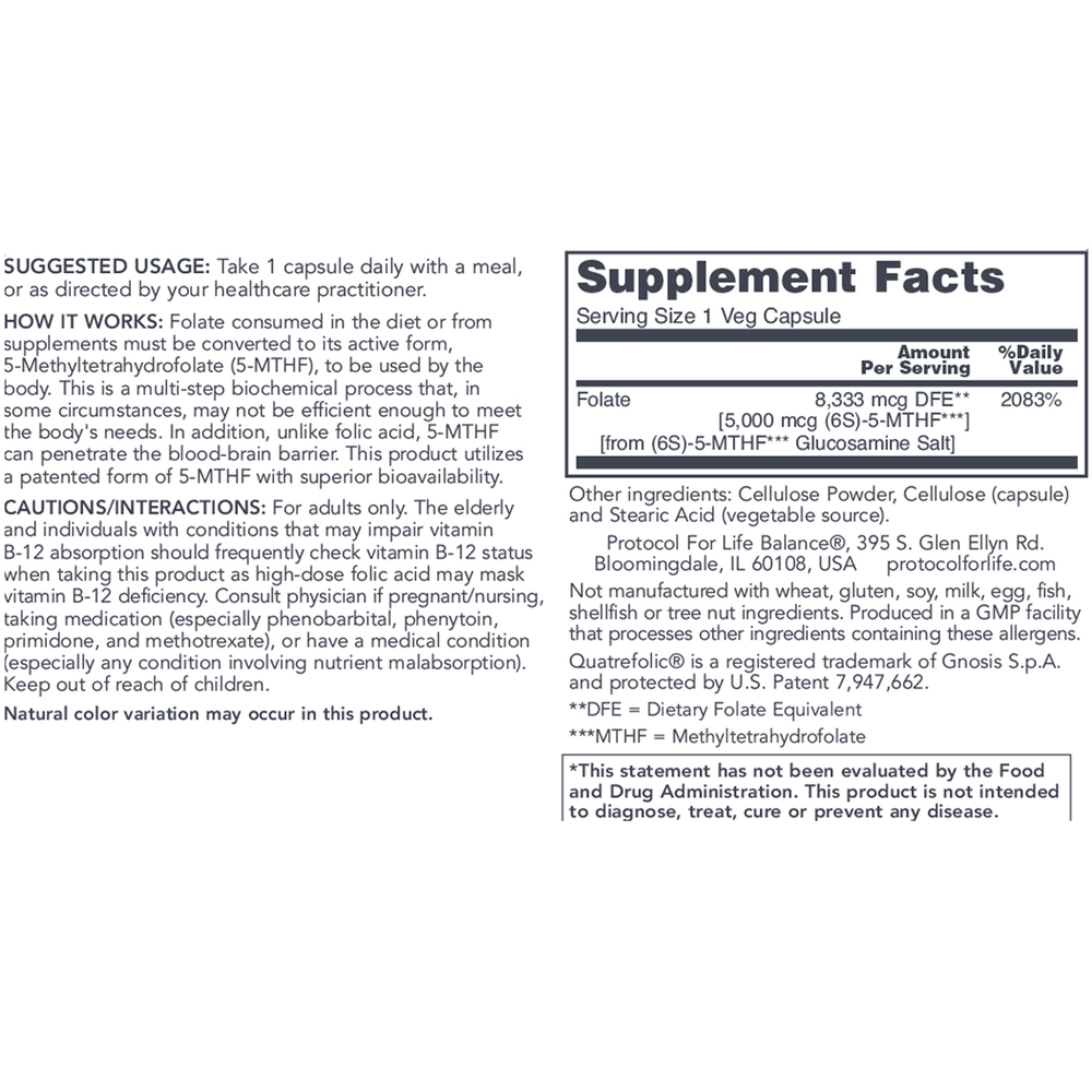 5-Methyl Folate 5000mcg