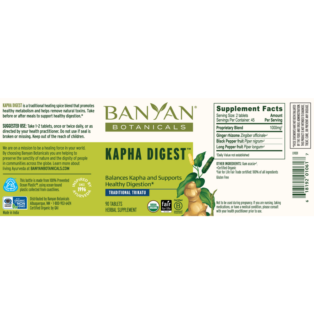 Kapha Digest, Organic