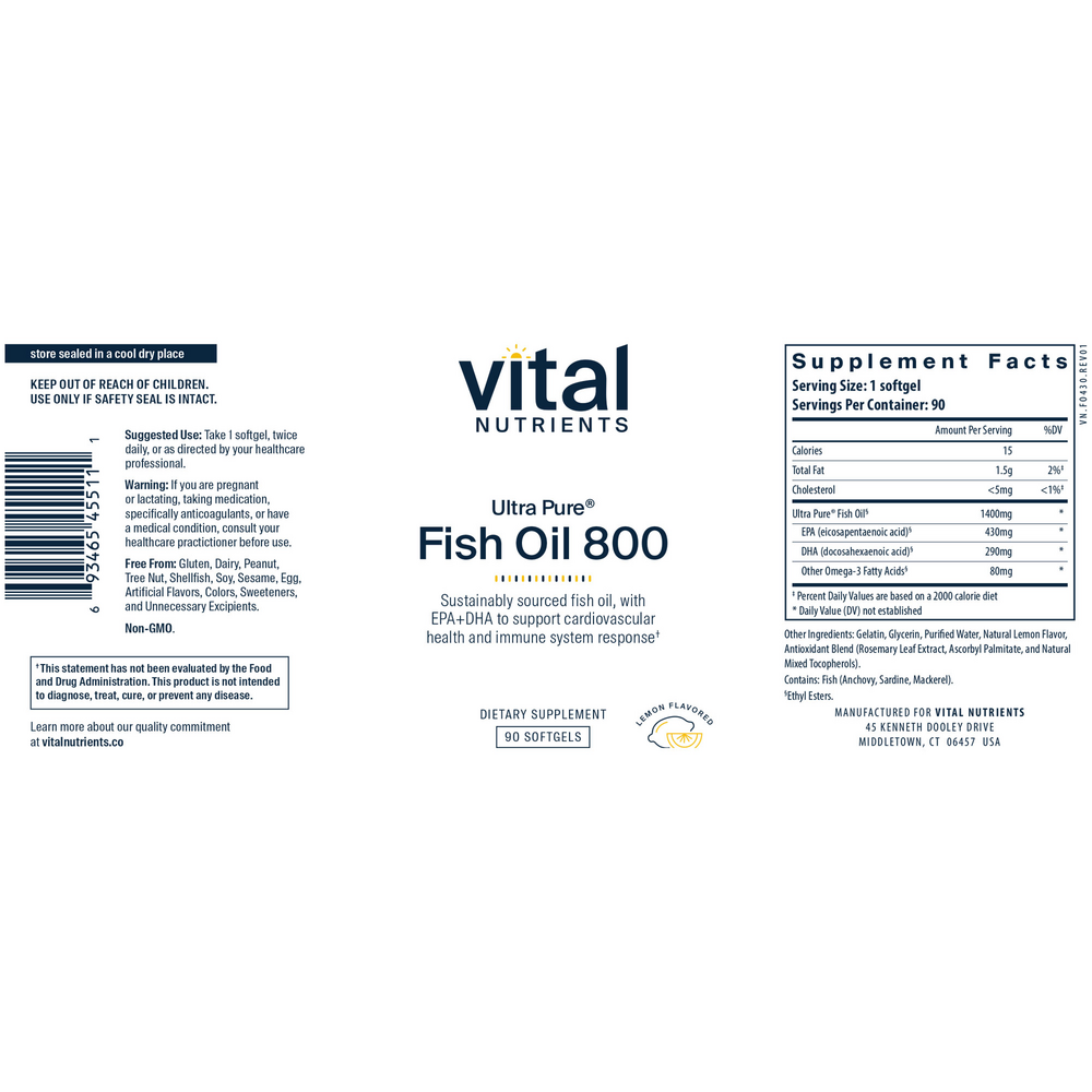 Ultra Pure® Fish Oil 800
