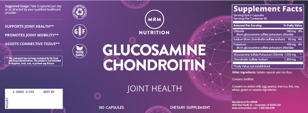 Glucosamine 1500mg/Chondroitin Sulfate 1200mg