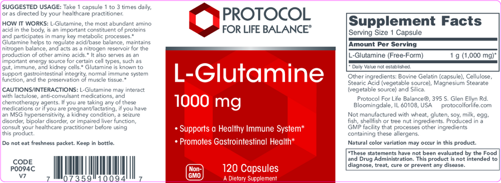 L-Glutamine 1000mg