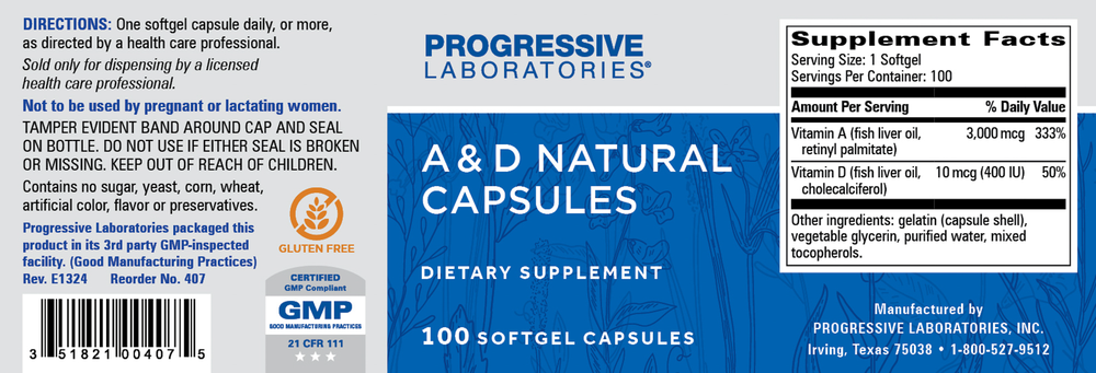 A and D Natural Capsules