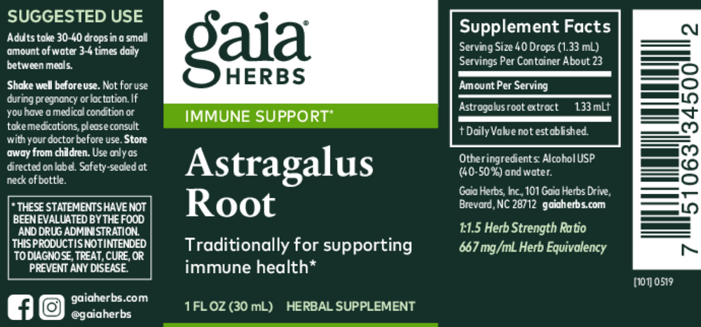 Astragalus Root Liquid Extract