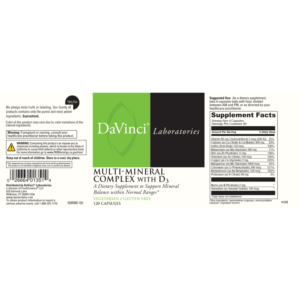 Multi-Mineral Complex With D3 (California Only)