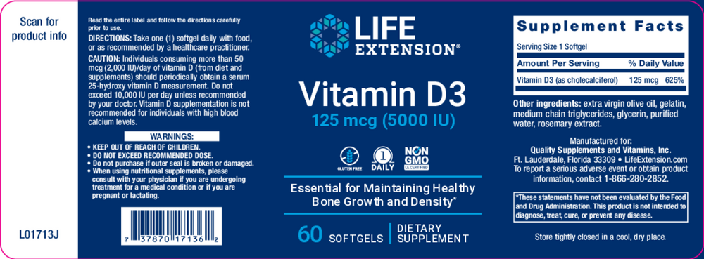 Vitamin D3 5,000IU