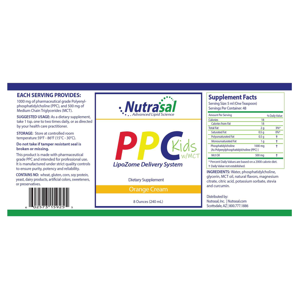 PhosChol Kids Liquid Liposome Orange Cream