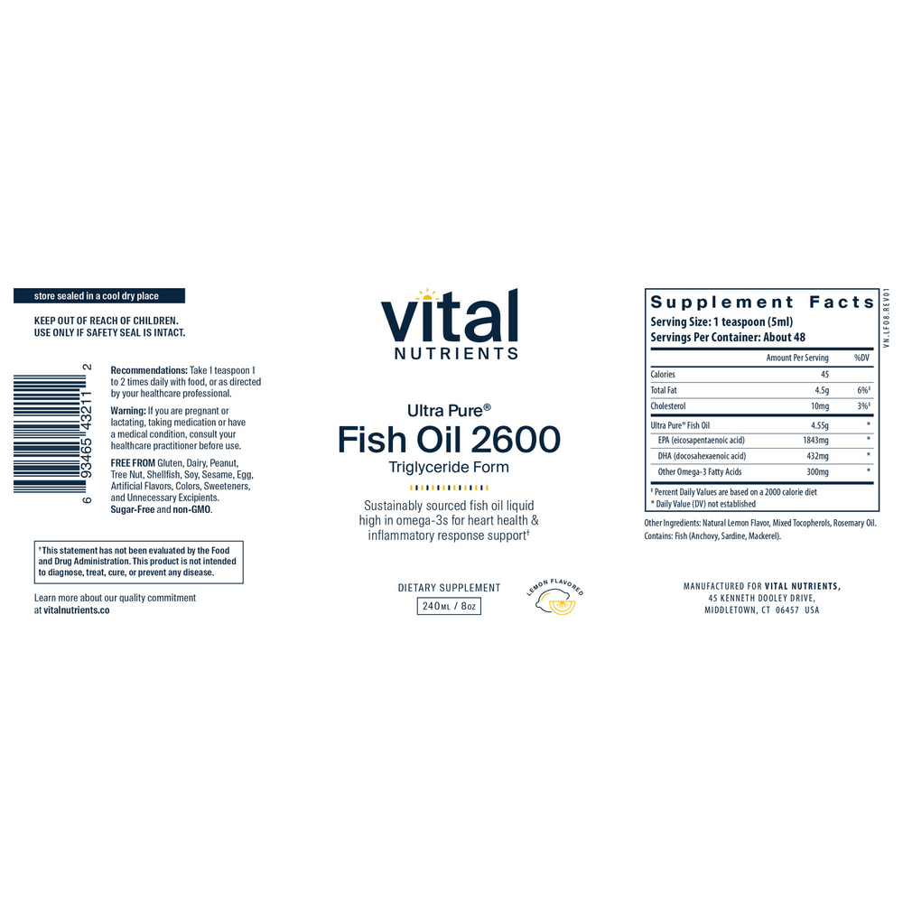 Ultra Pure® Fish Oil 2600