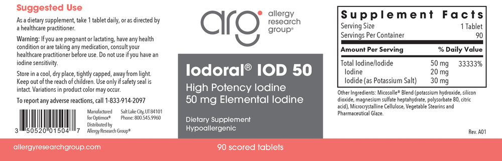 Optimox® Iodoral 50 mg High Potency Iodine