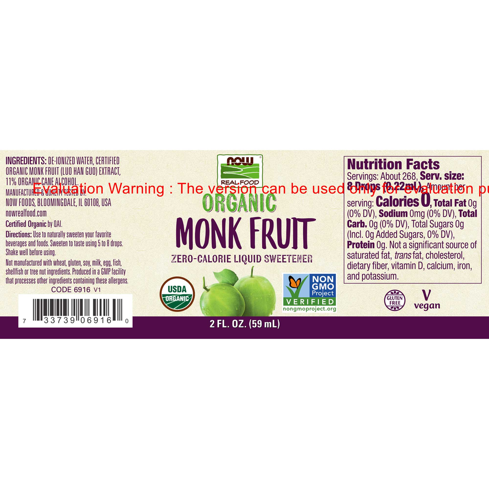 Organic Liquid Monk Fruit