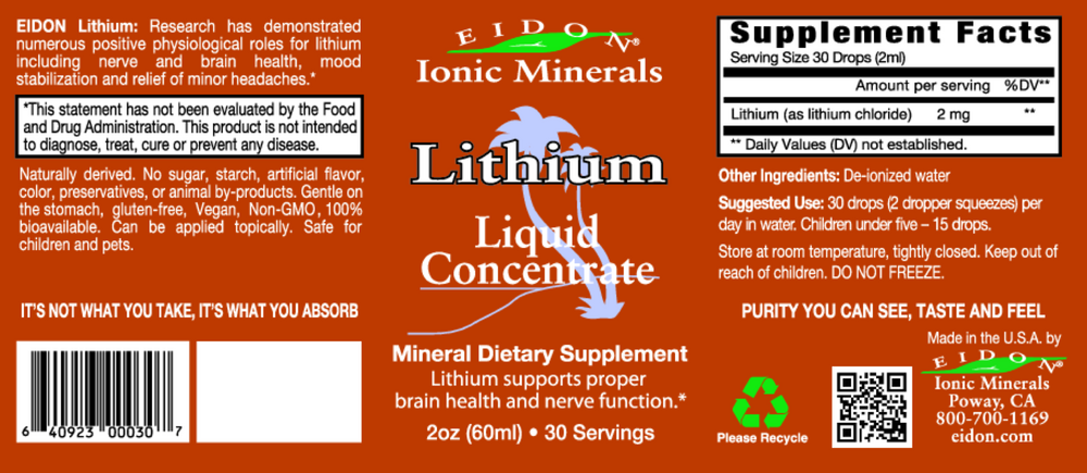 Lithium liquid concentrate