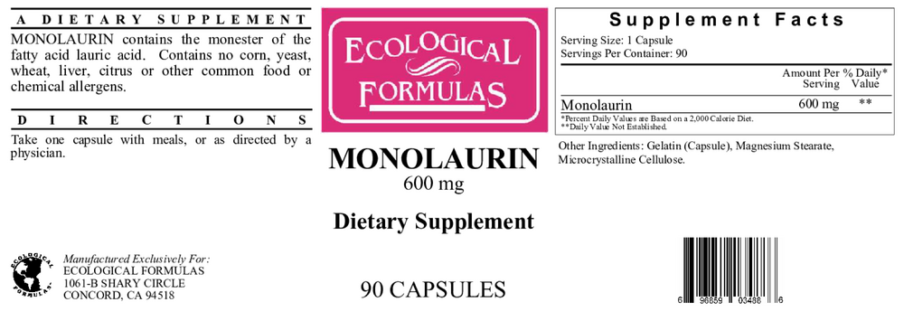 Monolaurin 600mg
