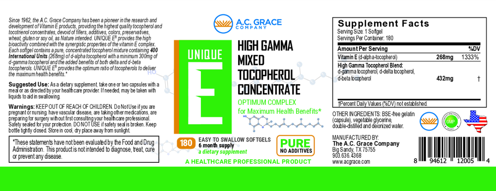 UNIQUE E® Mixed Tocopherols Concentrate