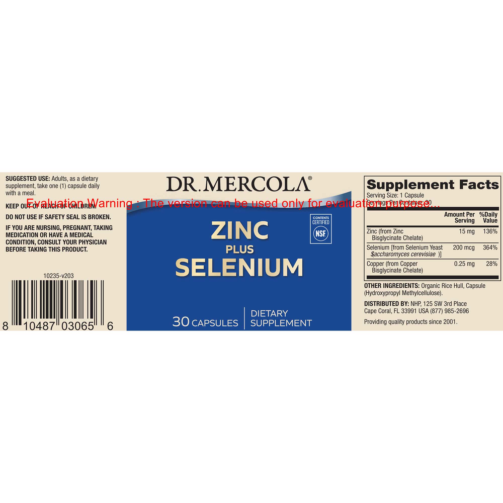 Zinc Plus Selenium