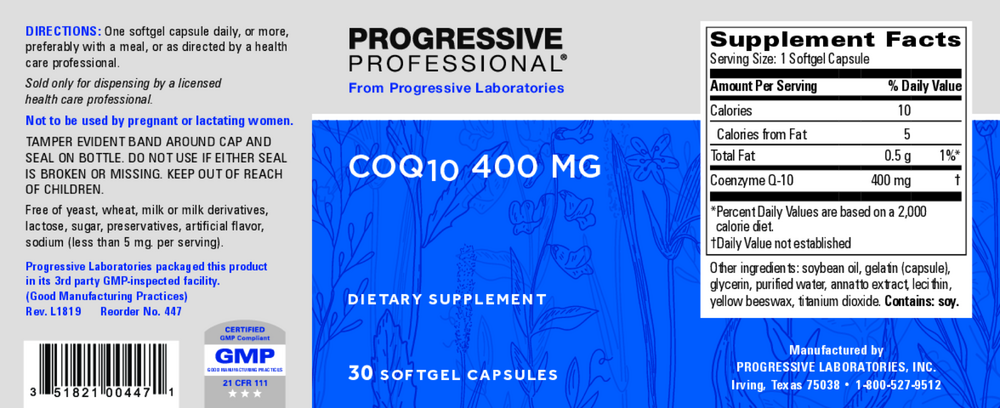 CoQ10 400mg w/Rice Bran Oil