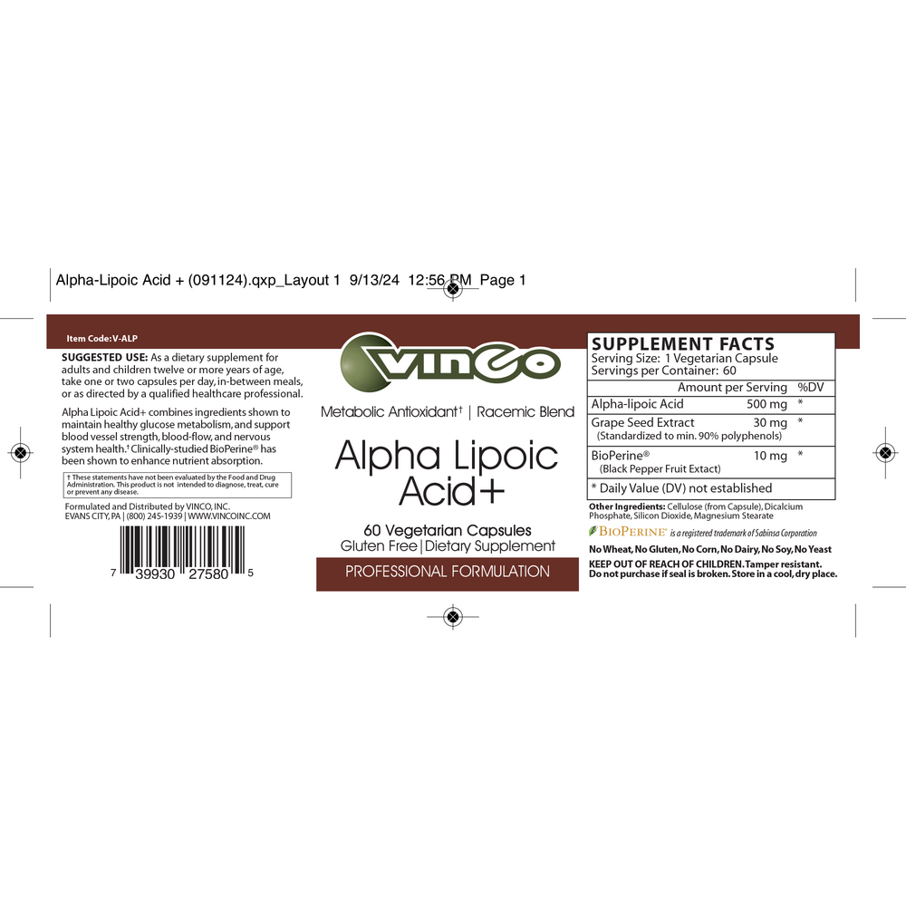 Alpha Lipoic Acid 500mg