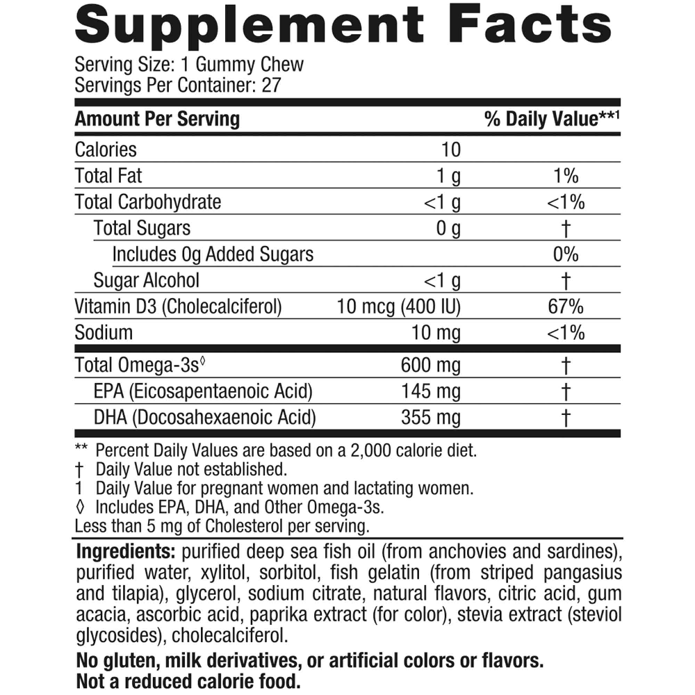 Zero Sugar Prenatal DHA Gummy Chews