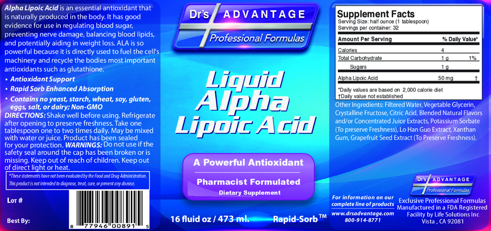 Liquid Alpha Lipoic Acid