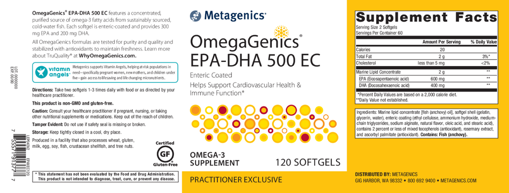 OmegaGenics® EPA-DHA 500 EC Fish Oil
