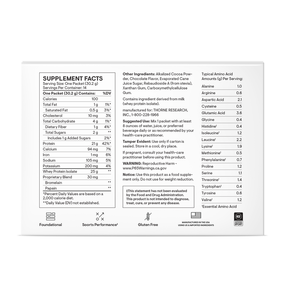 Whey Protein Isolate Chocolate Flavored